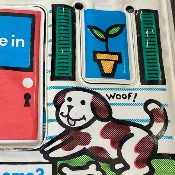 Johnson & Johnson Baby Bear Plays At Home Soft Baby Book Vintage 1983 Vinyl Bath - Picture 10 of 10